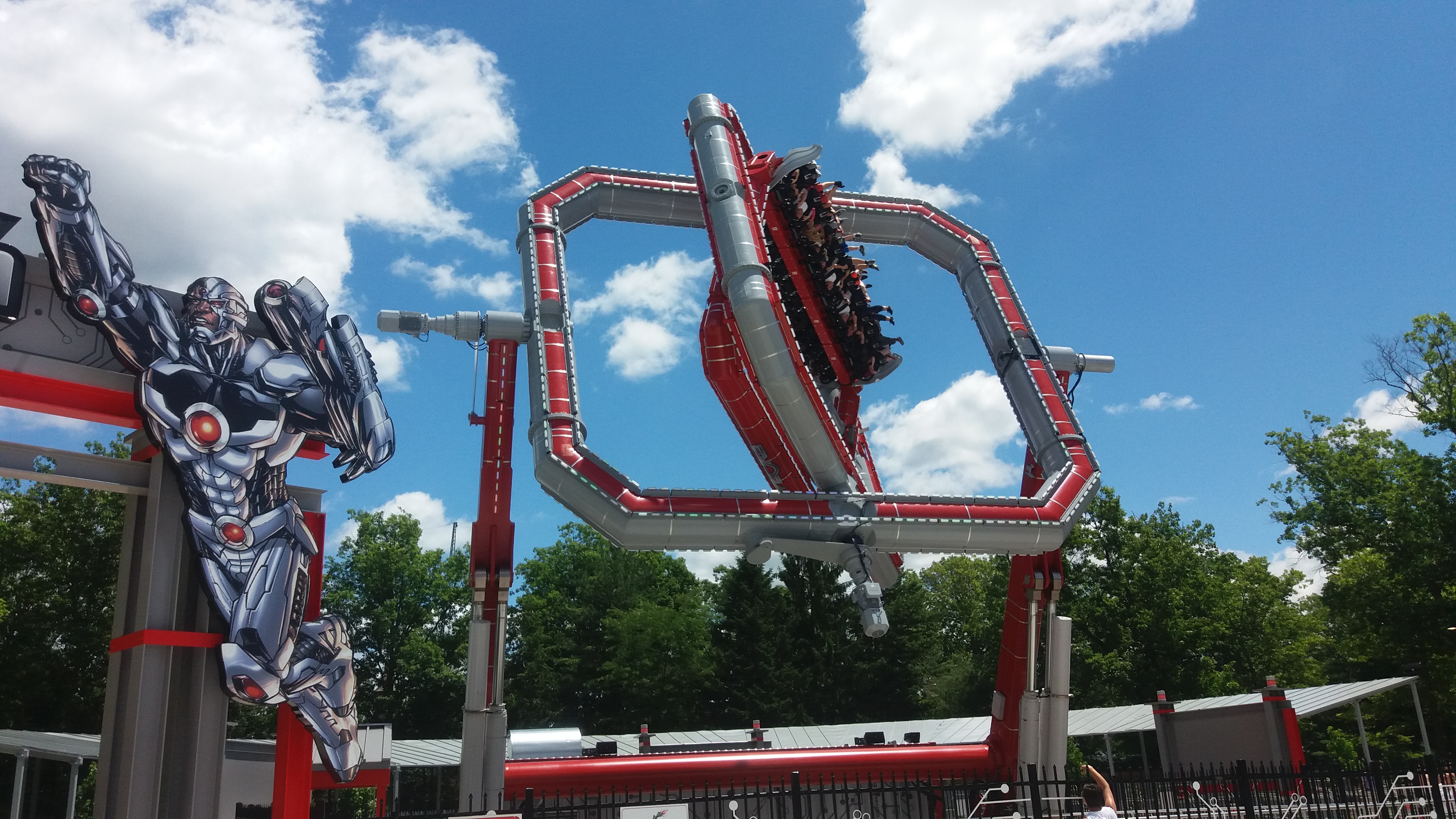 Six Flags Great Adventure's new Cyborg ride on display in dizzying